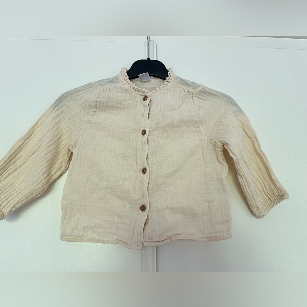 Petit Bateau Cream Button-Down Blouse - Picture 4 of 8